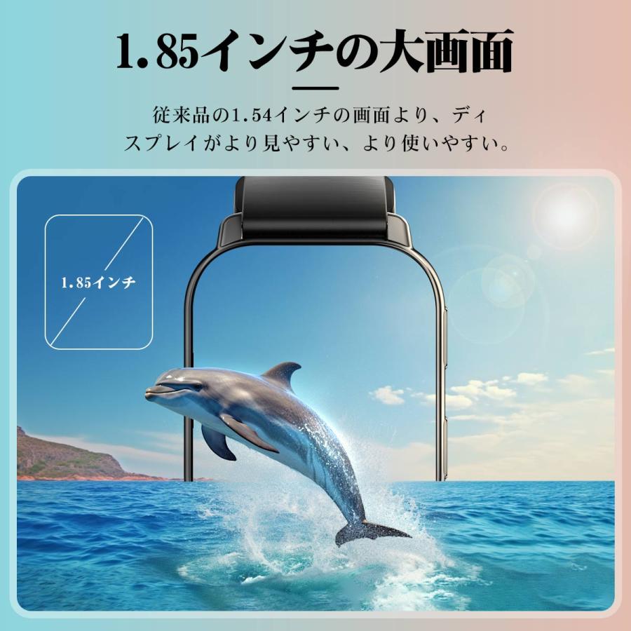 WAPIK スマートウォッチ レディースメンズ 日本製 センサー Bluetooth5.4通話機能 女性生理管理 iPhone対応 アンドロイド対応 多機能 SMS/Line通知 防水 - 画像 (2)