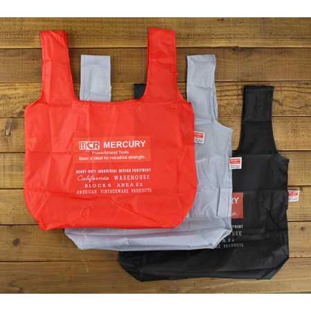 マーキュリー エコバッグ 折りたたみ メンズ レディース おしゃれ アメリカン かっこいい アメカジ アメリカン雑貨 スタンダード レッド - 画像 (2)