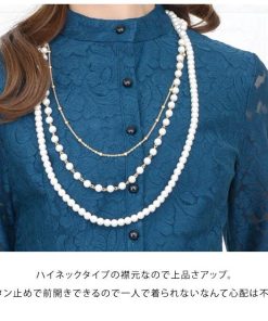 Lace Ladies 総レースワンピース パーティードレス ミモレ丈 レディース 長袖 結婚式 二次会 お呼ばれ 同窓会 発表会 入園式 ドレス