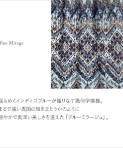 mimigrant ワンピース ルアナ Iライン ブルーミラージュ opm5-090010 きれいめ 30代 40代 50代 着やせ 上品 大きいサイズ マキシ丈 一分袖 半袖 春夏秋