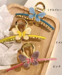 miniministore バンスクリップ 大きめ 蝶々ヘアクリップ