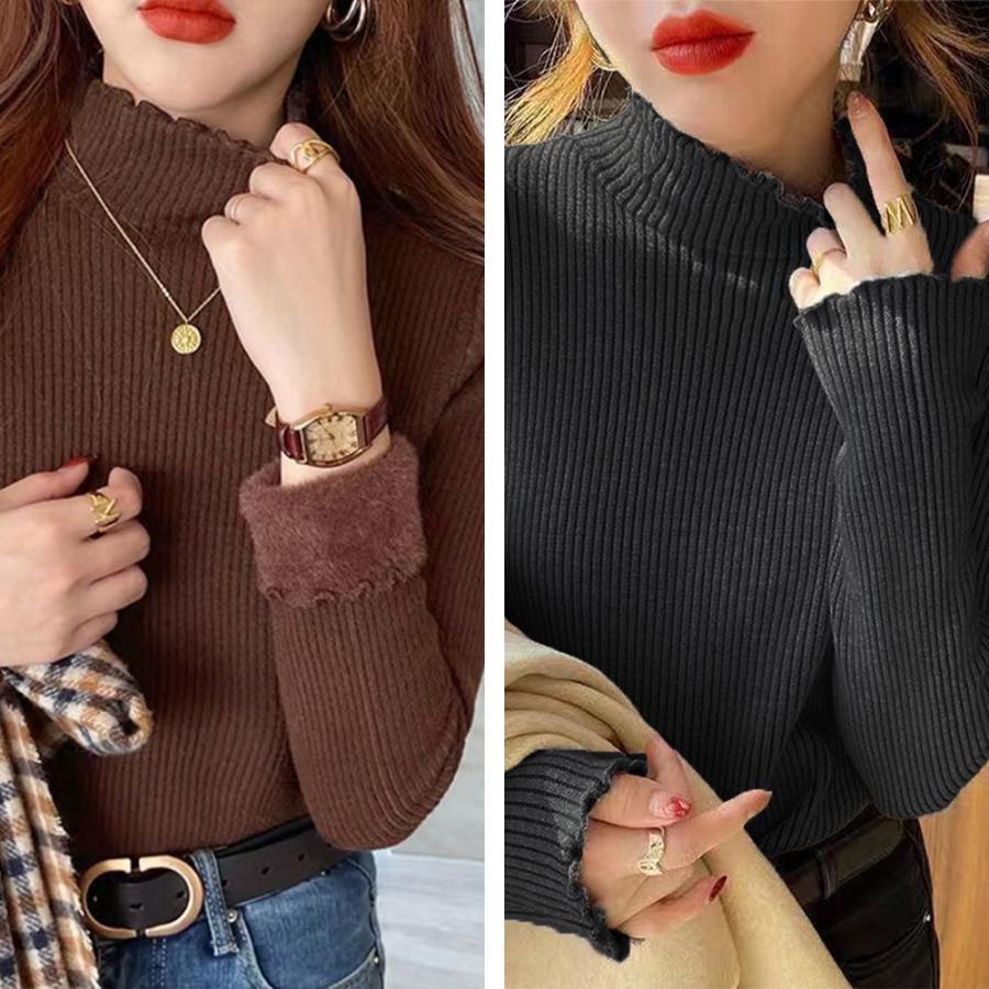 miniministore 裏起毛ニットトップス レディース 暖かい【ゆうパケット】 - 画像 (8)