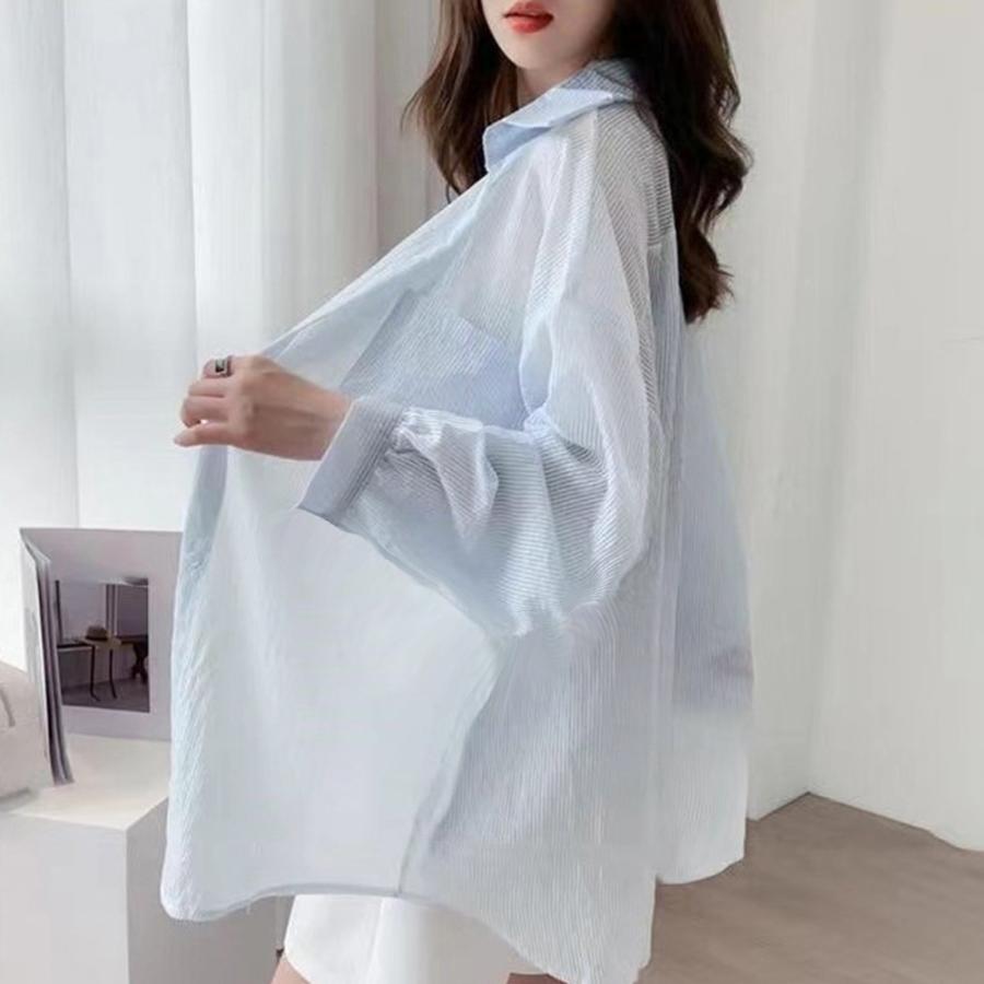 miniministore ストライプ ブラウス シアーシャツ 夏服【ゆうパケット可】 - 画像 (4)