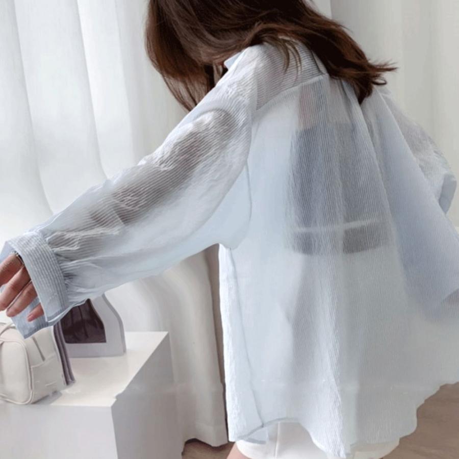 miniministore ストライプ ブラウス シアーシャツ 夏服【ゆうパケット可】 - 画像 (5)