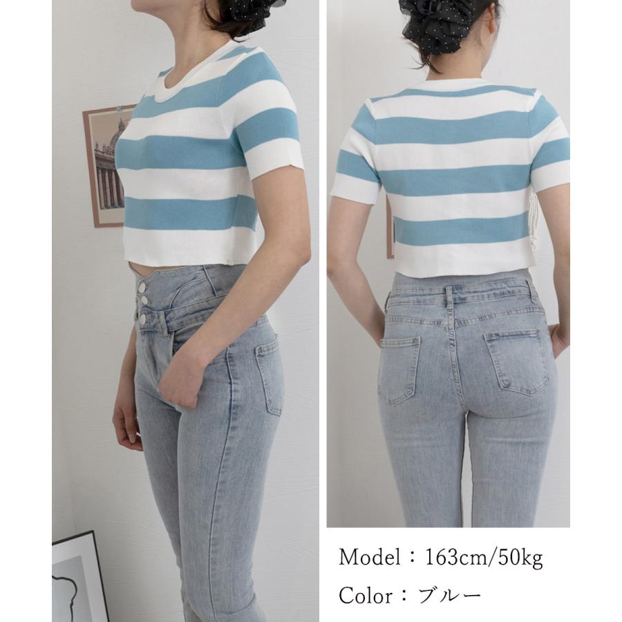 miniministore サマーニット ボーダー柄 半袖ニットソー【ゆうパケット】 - 画像 (7)