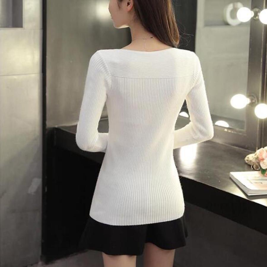 miniministore リブ ニットトップス ボートネック 長袖【ゆうパケット可】 - 画像 (4)