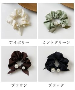 miniministore パールシュシュ ヘアゴム 韓国 髪飾り【ゆうパケット可】