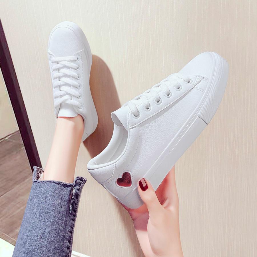 miniministore スニーカー レディースシューズ レースアップ ローカット 靴 履きやすい フラットシューズ - 画像 (2)
