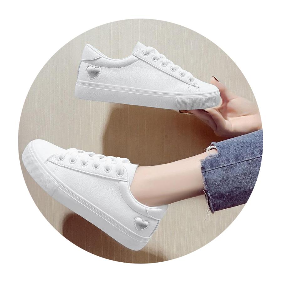 miniministore スニーカー レディースシューズ レースアップ ローカット 靴 履きやすい フラットシューズ - 画像 (3)