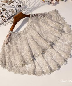 ウエディングショール ウェディングケープ ウェディングショール グレー ケープ ブライダル 結婚式 二次会 披露宴 花嫁 肩掛け 春夏 花柄 総レース