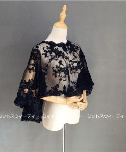 パーティーショール ブライダルケープ ブラック レース 黒 ショール ボレロ 肩掛け 二次会 発表会 演奏会 フォマール パーティー お呼ばれ 大人 20代 30代 40代