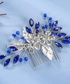 ヘッドドレス コーム ヘアコーム ヘアアクセサリー 二次会 発表会 結婚式 花嫁 和装 着物 卒業式 パーティー ウェディング ブライダル シルバー ゴールド ブルー