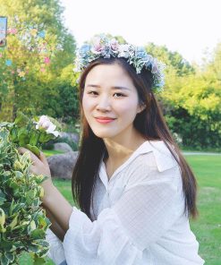 即納 花冠 ウェディング ヘッドドレス 青 大人花冠 安い 花かんむり 花輪 リゾート 造花 髪飾り 花嫁 二次会 結婚式 フェス 森ガール ボヘミア 手作り キット