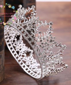 ヴィンテージ ティアラ クラウン 王冠 花嫁 ウェディング アクセサリー プリンセスティアラ 結婚式 披露宴 二次会 演奏会 ラインストーンクラウン ゴージャス