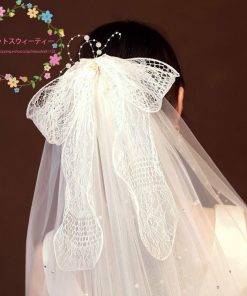 リボン ベール ウエディング ウェディング 腰丈 ミドル丈 チュール ウェディングベール ウエディングベール ブライダル 可愛い おしゃれ 大人 リゾート 前撮り