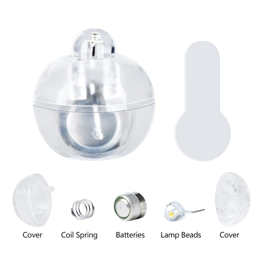 Xthuge 150個 ミニラウンドフラッシュLEDボールランプ バルーンライト 長いスタンバイタイムボールバルーンライト ペーパーランタン パーティ - 画像 (3)