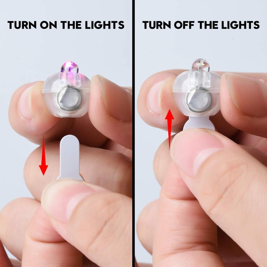 Xthuge 150個 ミニラウンドフラッシュLEDボールランプ バルーンライト 長いスタンバイタイムボールバルーンライト ペーパーランタン パーティ - 画像 (6)