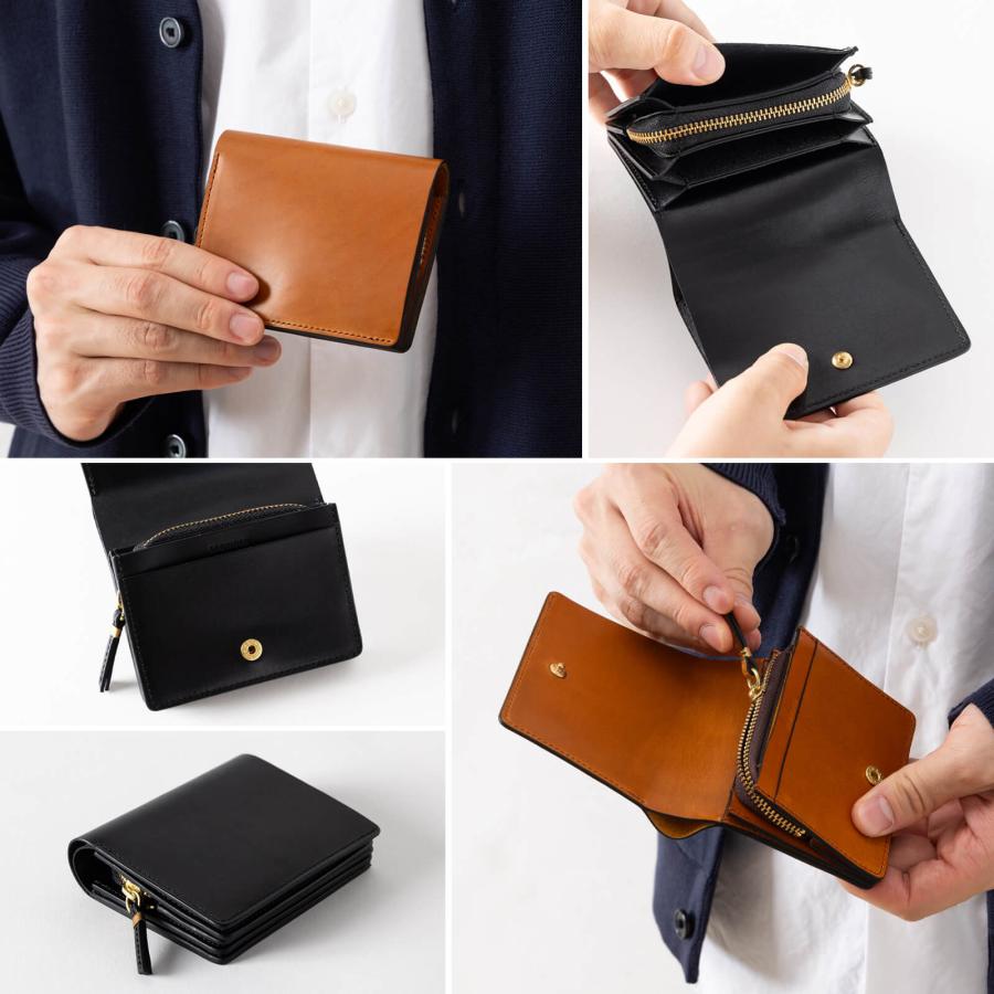 ハービー 正規品W スロウ 財布 二つ折り ミニ財布 SHORT WALLET ショートウォレット メンズ レディース レザー 本革 牛革 ブランド プレゼント ギフト 軽量 日本製 - 画像 (3)