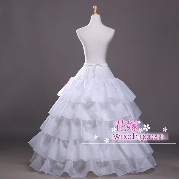 パニエ 4本ワイヤー入り/ ボリューム 大人 フリーサイズ Aライン ロング ウエディングドレス用パニエ/プリンセスライン/ボリューム - 画像 (2)