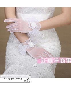 ウエディンググローブ レース ショート 指 白 フィンガーレス ウェディンググローブ 結婚式 パーティー 花嫁ドレス用 ブライダル 手袋 安い ウェデ