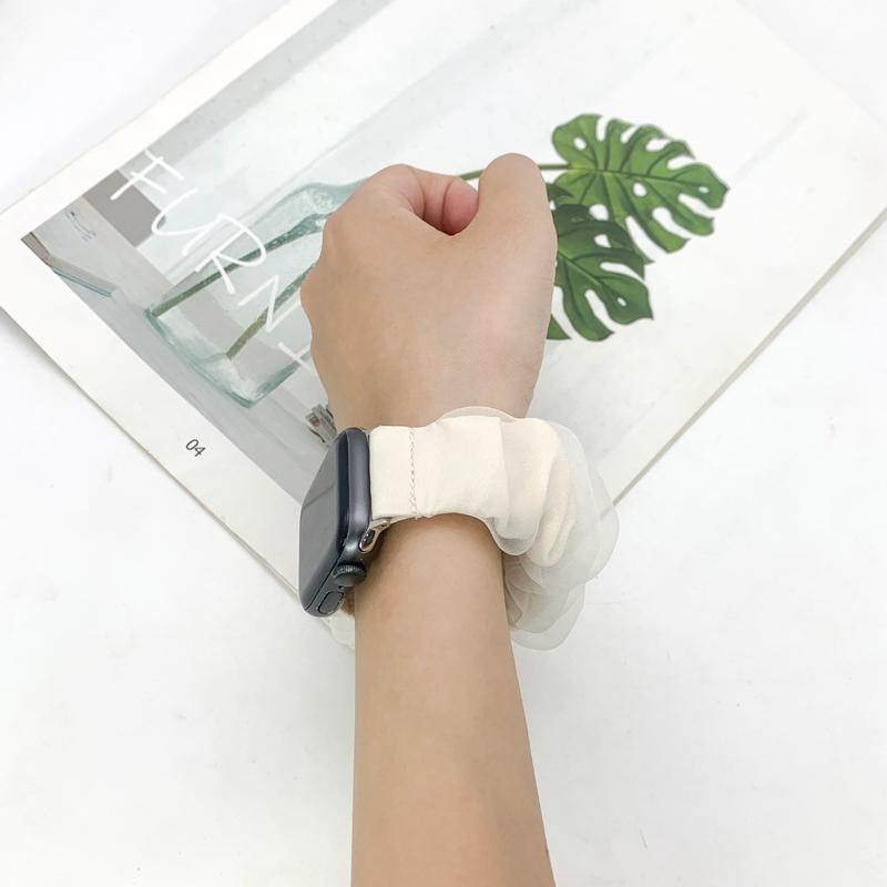 Apple Watch アップルウォッチ バンド シュシュ series 10 9 45mm 41mm かわいい レディース SE 8 7 42 44 46 49 mm ベルト おしゃれ 替 シリーズ 女性 韓国 ins - 画像 (9)