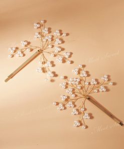 ヘッドドレス ヘアピン ビーズ 小枝 大人 二次会 発表会 結婚式 花嫁 前撮り 卒業式 和装 着物 浴衣 パーティー ウェディング ブライダル ヘッドピース