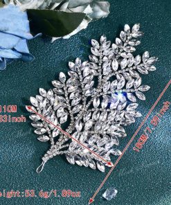 ウェデイング リーフ 大ぶり ヘッドドレス 髪飾り ブライダル 花嫁 二次会 パーティー 結婚式 披露宴 発表会 舞台 挙式 映え 前撮り シルバー ゴールド