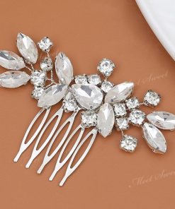 ヘッドドレス コーム 髪飾り ヘアアクセサリー 二次会 発表会 披露宴 結婚式 花嫁 和装 着物 パーティー ウェディング ブライダル シルバー ゴールド