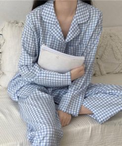 パジャマ 前開き 長袖 大きいサイズ レディース 可愛い チェック 入院 産後 おしゃれ 春 秋 長ズボン ルームウェア 上下セット シャツパジャマ 部屋着