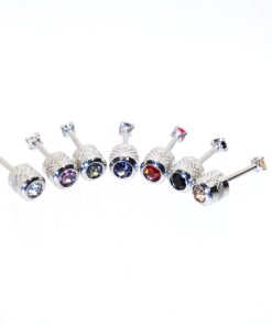 ステンレス 56. ネジ式 リバーシブルピアス 1ペア 金属アレルギー対応 ボディピアス つけっぱなし