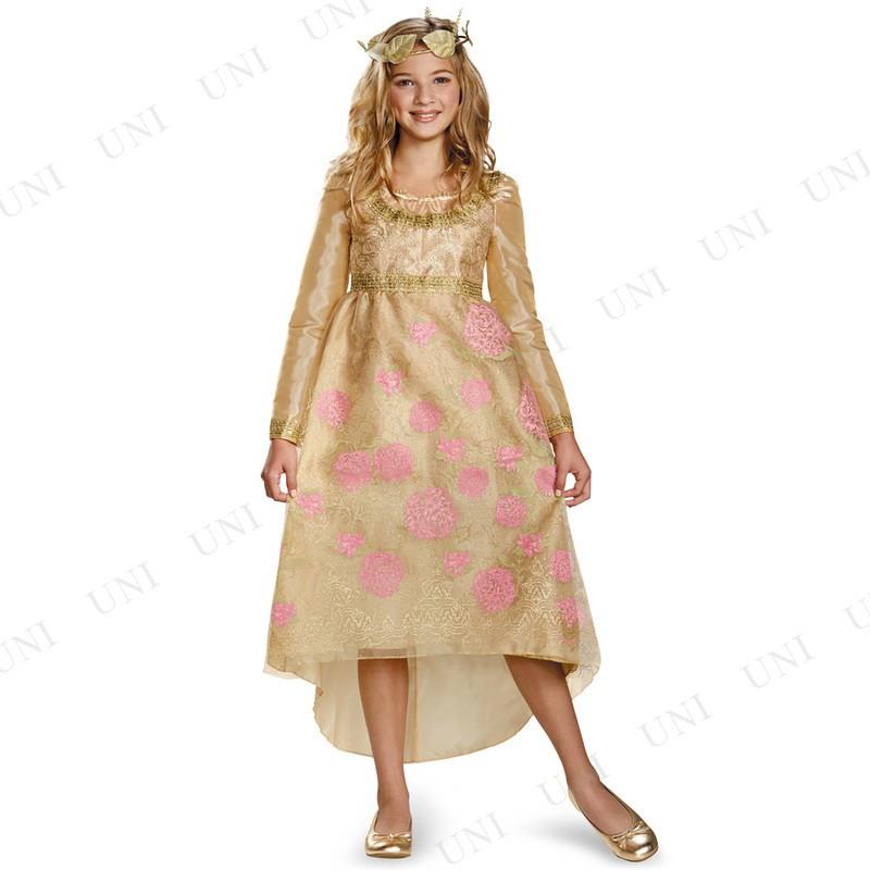 Disney 残り1点 コスプレ 仮装 衣装 ハロウィン コスチューム アニメ キッズ 子ども用 オーロラ姫 戴冠式ドレスDX 女の子用 S(4-6x)