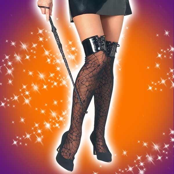 Disney コスプレ 大人 女性用 ストッキング ニーハイソックス スパイダーウェブ 仮装 在庫限り - 画像 (2)