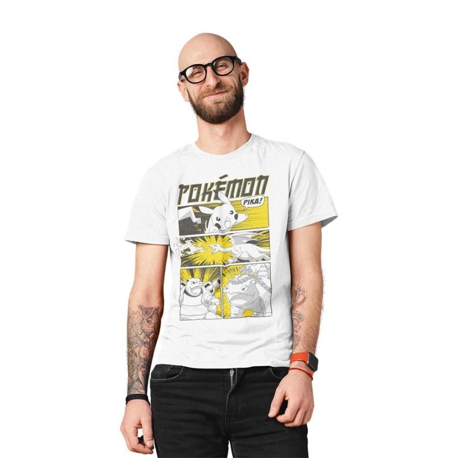 (ポケモン) Pokemon オフィシャル商品 ユニセックス アニメ 半袖 Tシャツ HE708 (ホワイト) - 画像 (2)