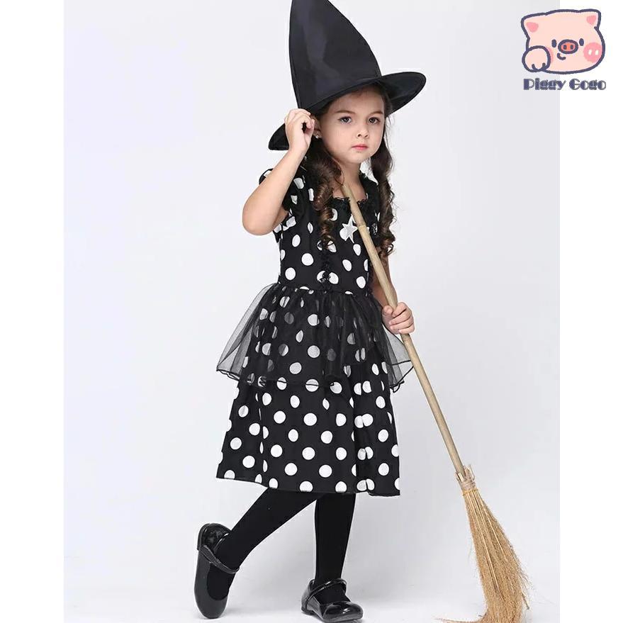 衣装 子供 魔女 巫女 ワンピース 女の子 子供用 仮装 ダンス衣装 キッズ コスチューム - 画像 (2)