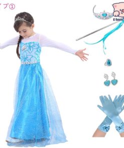 子供 ドレス プリンセス コスチューム 豪華アクセサリーセット クリスマス プレゼント ギフト おままごと 発表会 演出 お誕生日