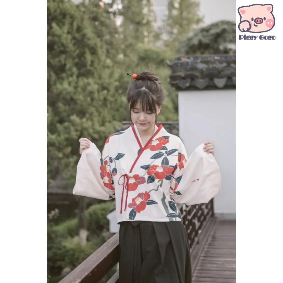 チャイナ服 チャイナ風 中華服 中国風 中華風 漢服 2点セット ひざ丈 ミモレ丈 スカート ドレス チャイナドレ コスチューム 仮装 レディー - 画像 (5)