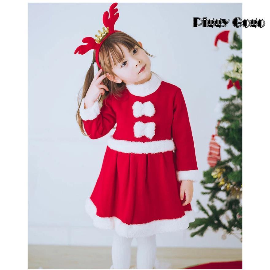サンタ服 女の子 キッズ サンタ コスプレ サンタクロース クリスマス衣装 2点セット ワンピース フード付き コスチューム 仮装 演出服 子供服 可愛い - 画像 (6)