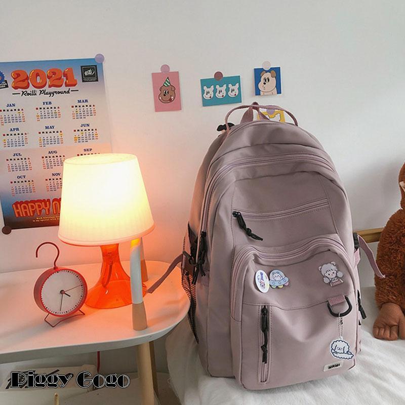 リュックサック レディース リュック 韓国 バックパック 女子 通学 大学生 パソコン可愛い かわいい 大容量 高校生 軽量 おしゃれ シンプル アウトドア 旅行 - 画像 (4)