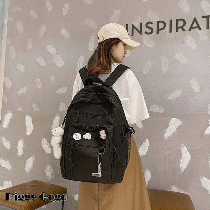 リュックサック レディース リュック 韓国 バックパック 女子 通学 大学生 パソコン可愛い かわいい 大容量 高校生 軽量 おしゃれ シンプル アウトドア 旅行 - 画像 (9)