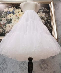 パニエレディーススカートロリータワイヤー無しゴスロリソフトチュールボリュームアップホワイトミディ丈チュールスカート