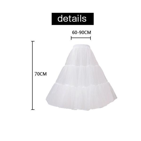 パニエレディーススカートロリータワイヤー無しゴスロリソフトチュールボリュームアップホワイトミディ丈チュールスカート - 画像 (5)