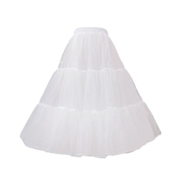 パニエレディーススカートロリータワイヤー無しゴスロリソフトチュールボリュームアップホワイトミディ丈チュールスカート - 画像 (6)