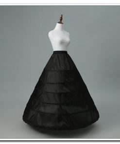 ウェディングドレス用 現代劇演出服用 6段ワイヤー パニエ ドレス用 大人用 ワイヤー入り ロング丈 シンプル ブラック