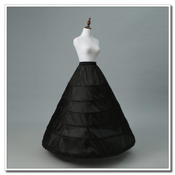 ウェディングドレス用 現代劇演出服用 6段ワイヤー パニエ ドレス用 大人用 ワイヤー入り ロング丈 シンプル ブラック