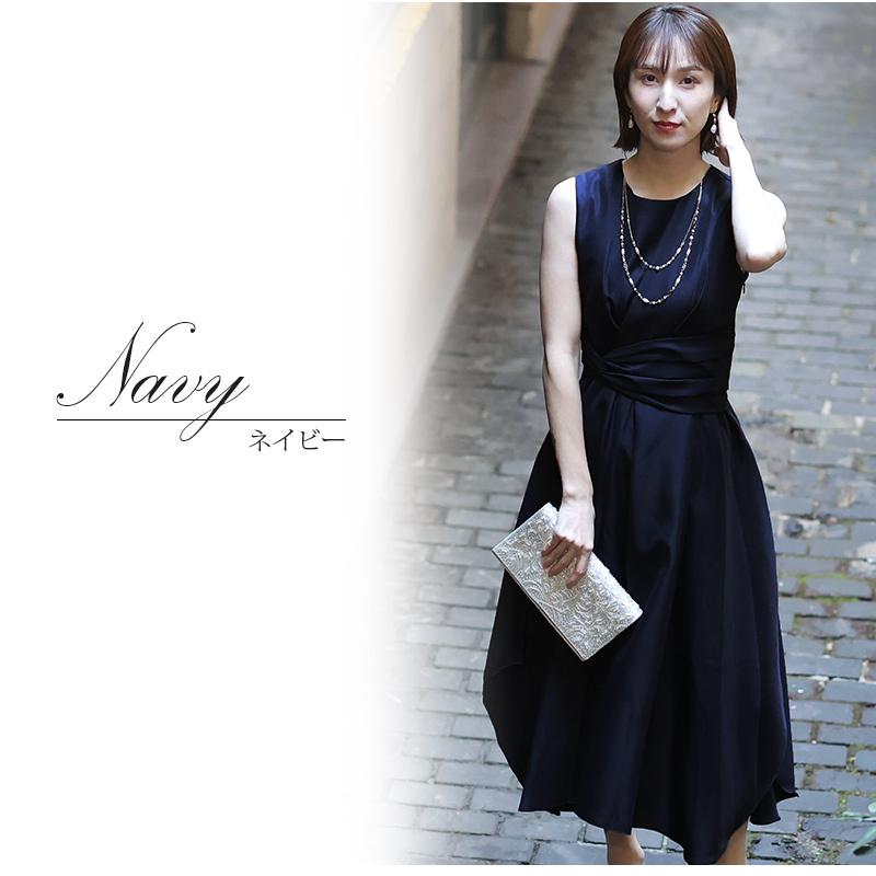 PourVous パーティードレス ミモレ丈 結婚式 ワンピース ドレス フォーマルドレス フォーマル お呼ばれ 服 服装 親族 大きいサイズ 大人 上品 顔合わせ 20代 30代 40代 - 画像 (7)