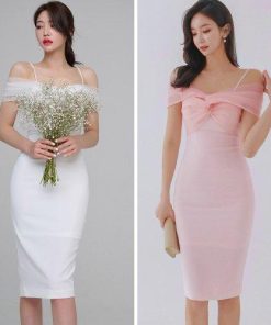 GRAXIA キャバドレス ナイトドレス ミディアムドレス オフショルダー タイト ワンピース シフォン デコルテ レディース グラシア