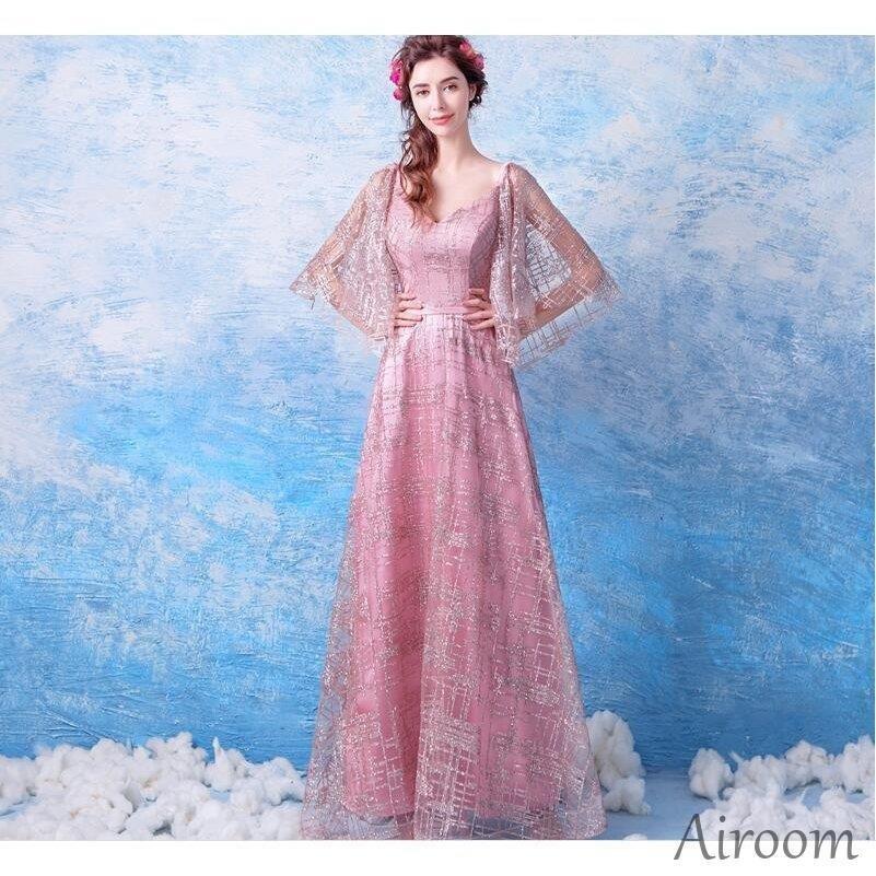 ウェディングドレス エンパイア 二次会ドレス 花嫁ドレス 大きいサイズ パーティー ロングドレス 演奏会 イブニングドレス カラードレス 成人式