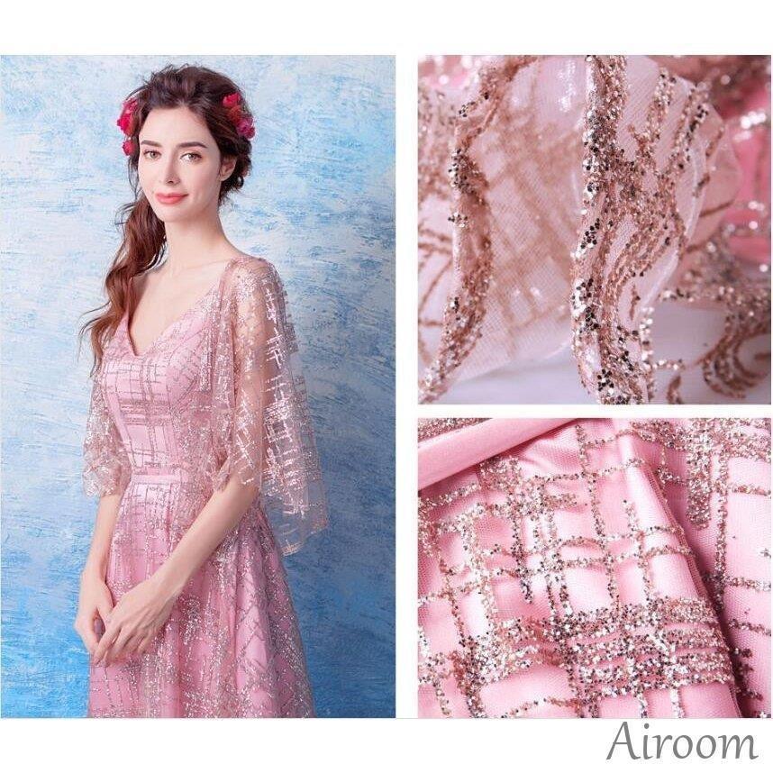 ウェディングドレス エンパイア 二次会ドレス 花嫁ドレス 大きいサイズ パーティー ロングドレス 演奏会 イブニングドレス カラードレス 成人式 - 画像 (6)