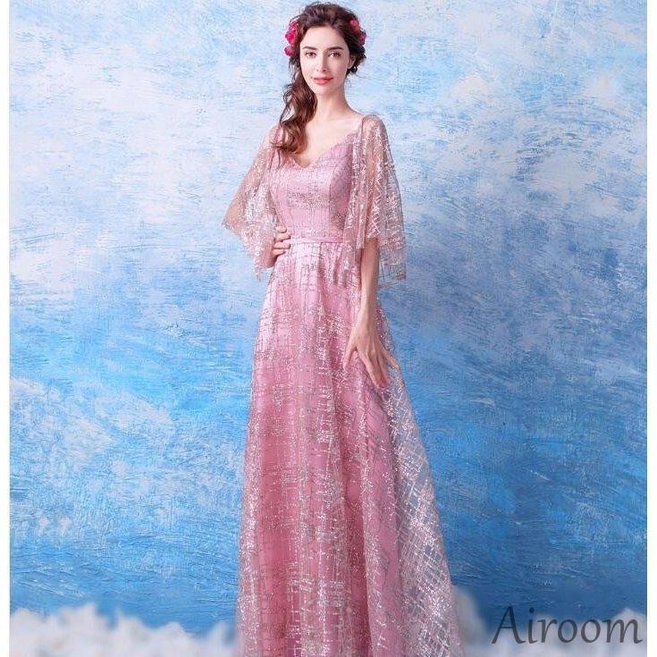 ウェディングドレス エンパイア 二次会ドレス 花嫁ドレス 大きいサイズ パーティー ロングドレス 演奏会 イブニングドレス カラードレス 成人式 - 画像 (7)