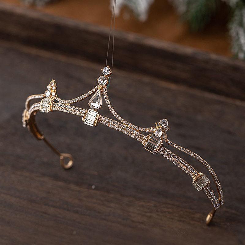 王冠 かんむり ティアラ 花嫁 ウエディング 誕生日 結婚式 発表会 成人式 クリスマス ヘアアクセサリー 写真撮影 上質 パーティー - 画像 (9)